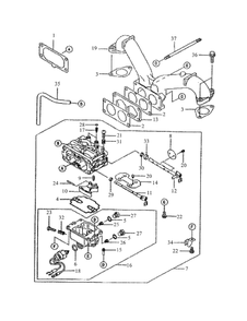 Kawasaki Carburetor Diagram and Parts List for 3654 53AB5B8K100-ZT54 Cub Cadet Lawn Mower